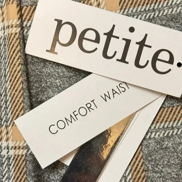 New Amanda+Chelsea Stretch Comfort Waist Plaid Poly Mini Skirt Women's Petite L - Picture 8 of 8